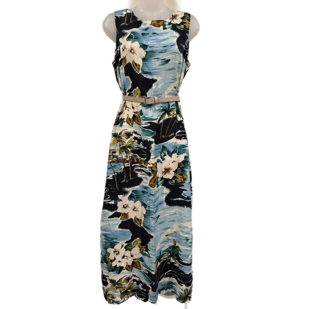 Vintage Hawaiian Silk Dress Maxi Dress Beautiful Vintage